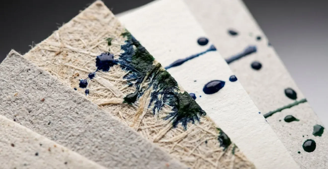 Démonstration des différentes techniques d'impression sur papier recyclé