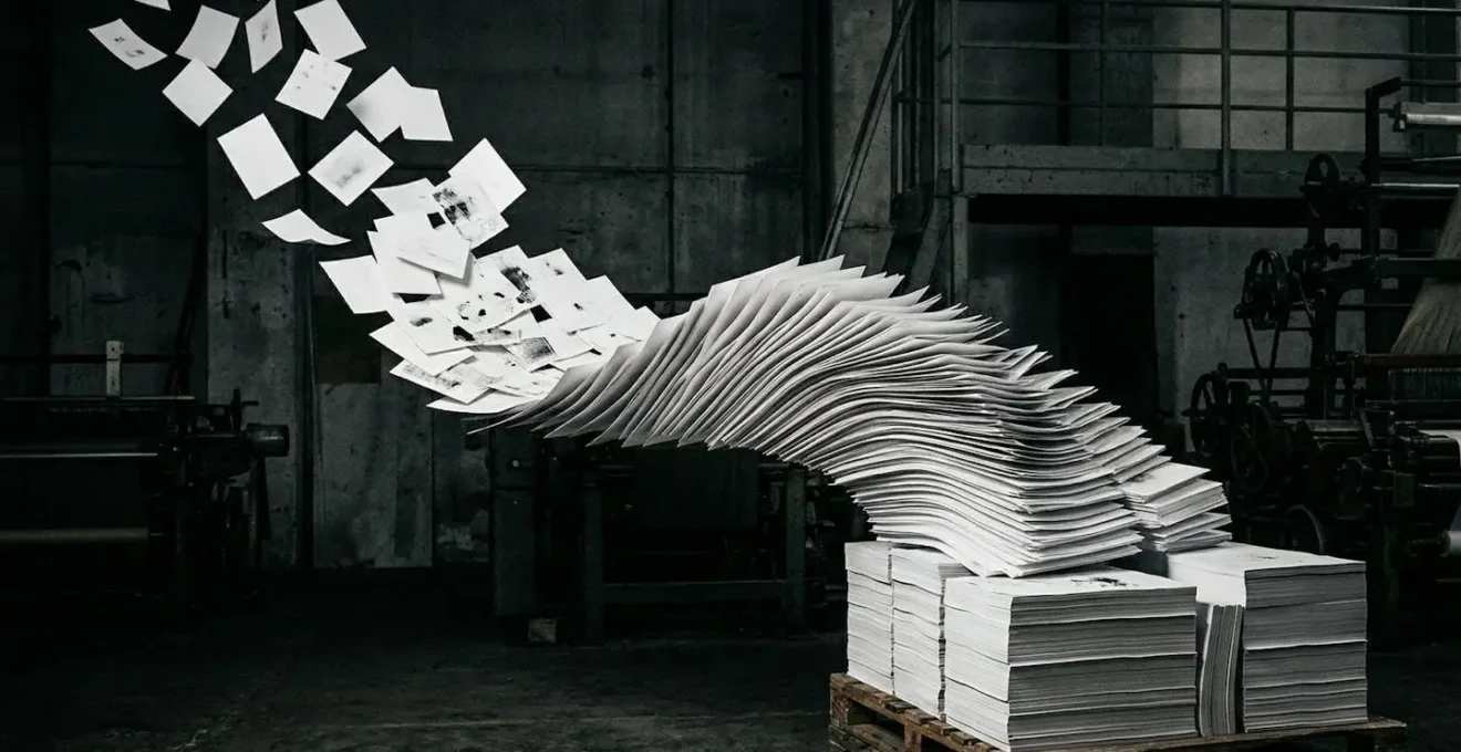 Graphique montrant la chute du prix unitaire selon les volumes d'impression