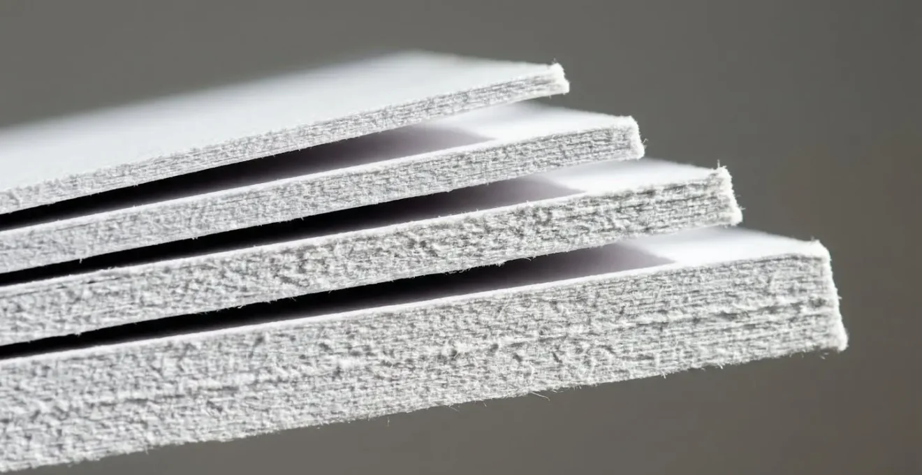 Comparaison visuelle de différentes épaisseurs de papier photo montrant la tenue et rigidité