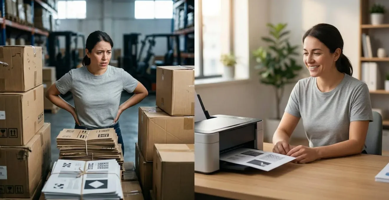 Comparaison visuelle entre stockage traditionnel et print-on-demand